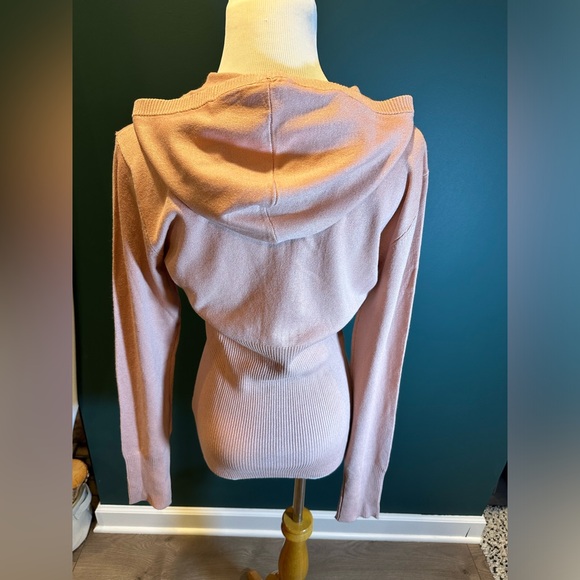 NWT! Guess Bling Sequin Francer Full Zip Sweater Hoodie Pink - Picture 4 of 15